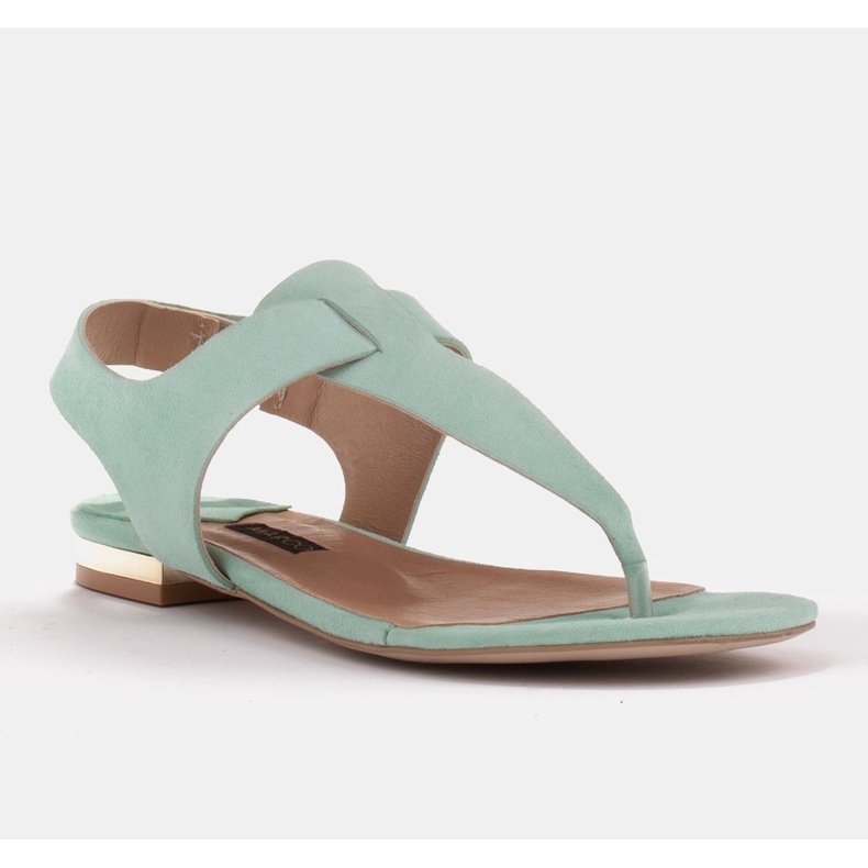 Marco Shoes Sandales en cuir naturel de couleur menthe vert 1