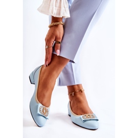 Ballerines En Cuir Ornement Joliet Bleu 2 Ballerines En Cuir Ornement Joliet Bleu 2