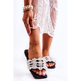 Chaussons Classiques Femme Avec Perles Noir Calipso 1