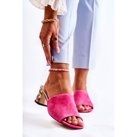 PA2 Chaussons à talon en daim pour femmes Rose Perry 1