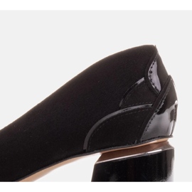 Marco Shoes Escarpins en daim noir à motif floral le noir 7