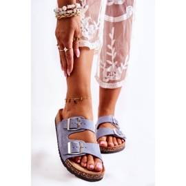 FB1 Chaussons Femme Bleu Misandei 1