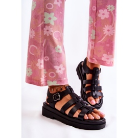 PG1 Sandales à lanières à la mode Malien noir le noir 6