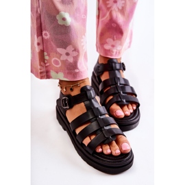 PG1 Sandales à lanières à la mode Malien noir le noir 7