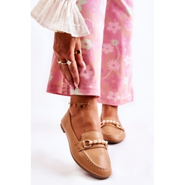 PG1 Mocassins marron pour femme avec perles décoratives de Sergia brun 1 PG1 Mocassins marron pour femme avec perles décoratives de Sergia brun 1