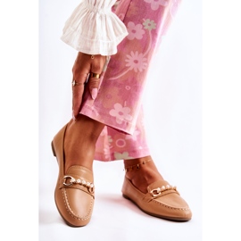 PG1 Mocassins marron pour femme avec perles décoratives de Sergia brun 2 PG1 Mocassins marron pour femme avec perles décoratives de Sergia brun 2