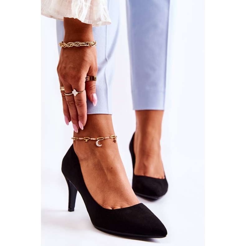 PG1 Talons classiques en daim noir Theira 1