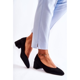 Escarpins En Daim À Talons Bas Torino Noir le noir 1