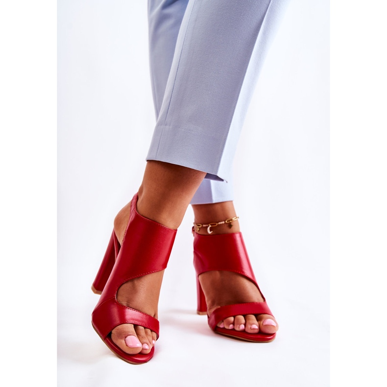 Sandales rouges à encolure dégagée Maronni 2
