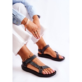 Sandales Classiques Femme Avec Velcro Noir Kalla le noir 3