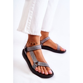 PM1 Sandales Classiques Femme Avec Velcro Gris Kalla 1 PM1 Sandales Classiques Femme Avec Velcro Gris Kalla 1