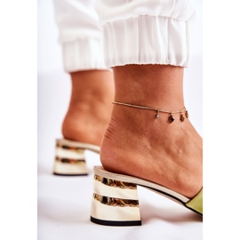 PA2 Pantoufles À Talons En Daim Pour Femmes Vert Perry 3