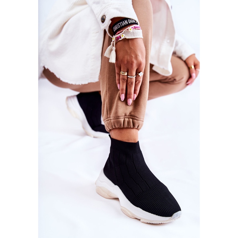 Chaussures De Sport Hautes En Toile Femme Noir Nolly 1