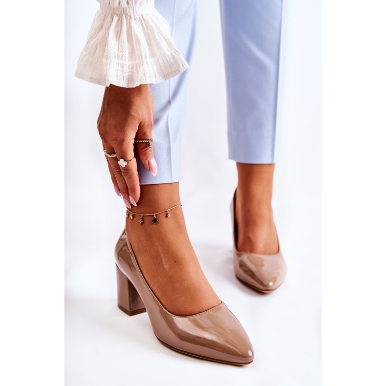 Escarpins laqués Sergio Leone PB411 Marron brun 1