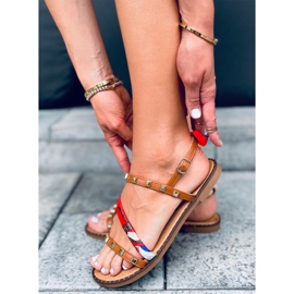 Sandales femme Maya Camel brun 3