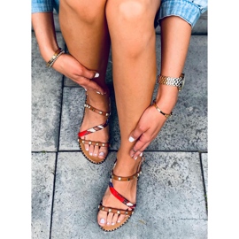 Sandales femme Maya Camel brun 5