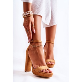 FL1 Sandales Classiques à Talons Camel Baleira brun 1
