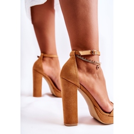 FL1 Sandales Classiques à Talons Camel Baleira brun 5