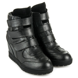 J. Star Baskets compensées hautes le noir 1