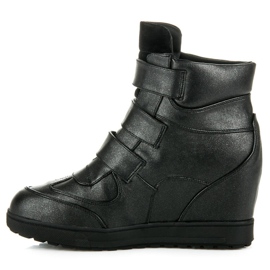J. Star Baskets compensées hautes le noir 3