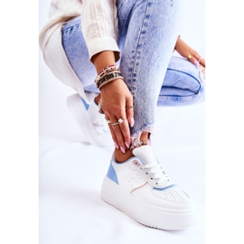 PS1 Chaussures de sport nouées pour femmes Baskets blanches et bleues Manille 2 PS1 Chaussures de sport nouées pour femmes Baskets blanches et bleues Manille 2