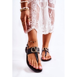 PS1 Tongs pour femmes avec décoration Calia noire 1