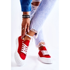 Baskets pour femmes sur la plate-forme Red Comes rouge 2