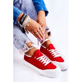 Baskets pour femmes sur la plate-forme Red Comes rouge 4