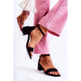 PA2 Sandales à Talons Hauts en Daim pour Femme Noir Tellis 2