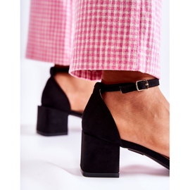 PA2 Sandales à Talons Hauts en Daim pour Femme Noir Tellis le noir 6