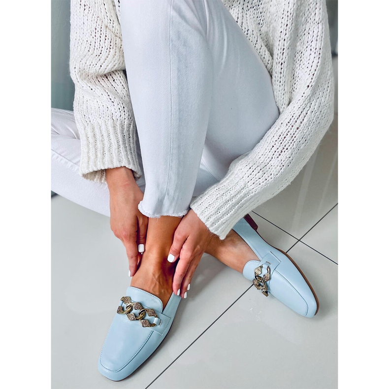 Mocassins femme bleu mauve 1