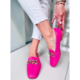 Mocassins femme Mauve Fuschia rose 2