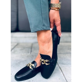 Mocassins femme mauve noir 2