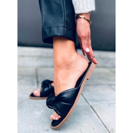 Pantoufles Sally noires pour femmes 2