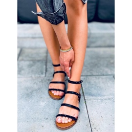 Sandales spartiates noires Hazel le noir 2