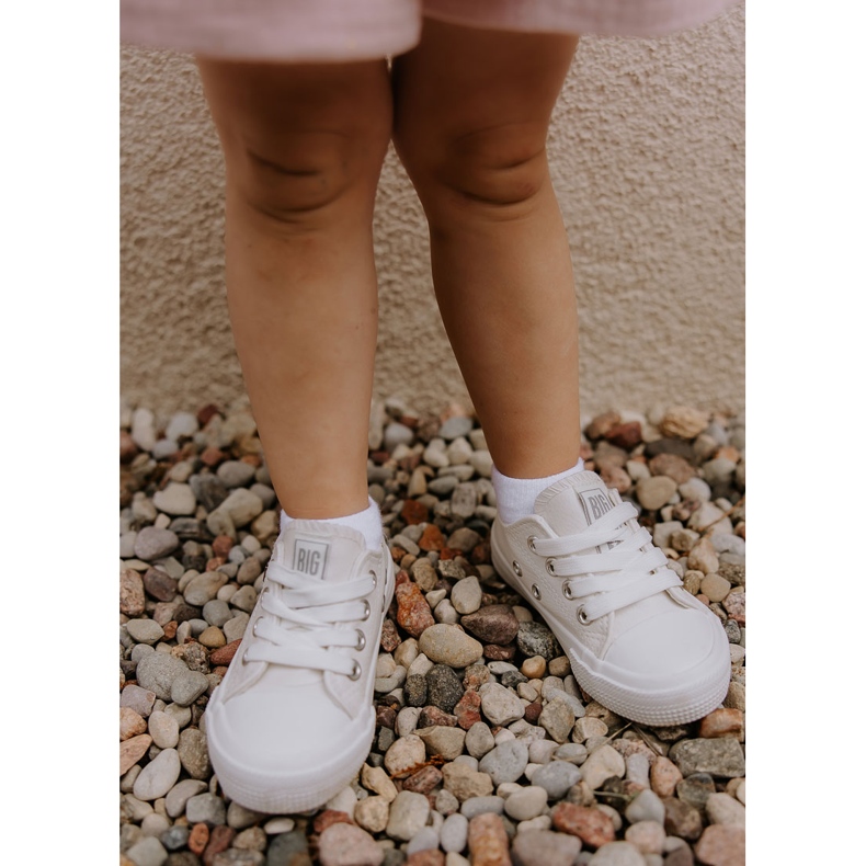 Baskets en éco-cuir pour enfants Big Star JJ374310 Blanc blanche 1 Baskets en éco-cuir pour enfants Big Star JJ374310 Blanc blanche 1