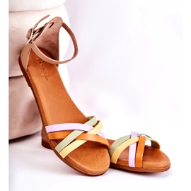 Sandales pour femmes à la mode Maciejka L4953-04 Multicolore beige brun 4