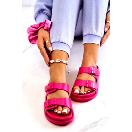 S.Barski Chaussons Caoutchouc Avec Boucle Fuchsia Corina rose 3