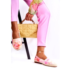 Espadrilles Femme Slip-On Rose-Jaune multicolore 3