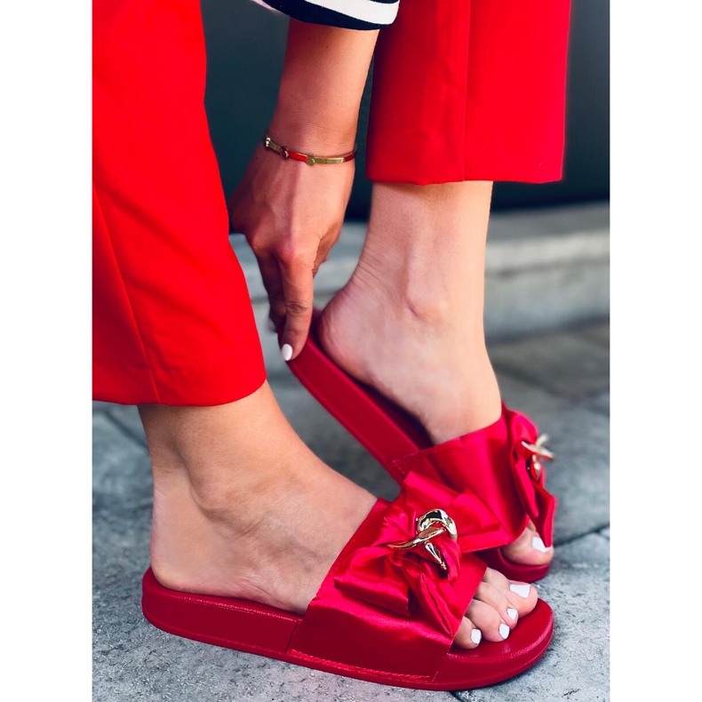 Chaussons femme Camelia Rouge 1 Chaussons femme Camelia Rouge 1