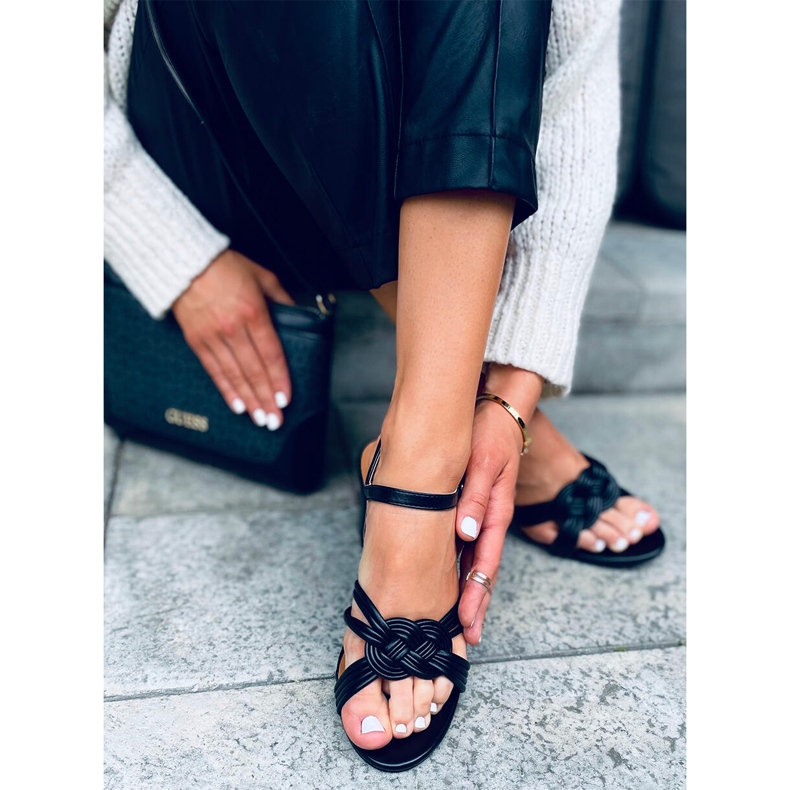 Sandales noires à talons Jessa le noir 2