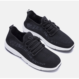 Baskets de sport noires pour hommes Komper 1