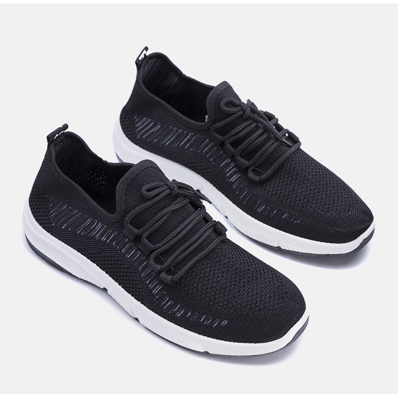 Baskets de sport noires pour hommes Komper 1
