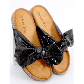 Chaussons en liège avec un nœud Amur Noir le noir 4