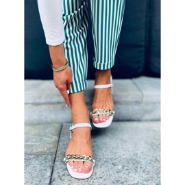 Sandales à talons bas de Daphne White blanc 1