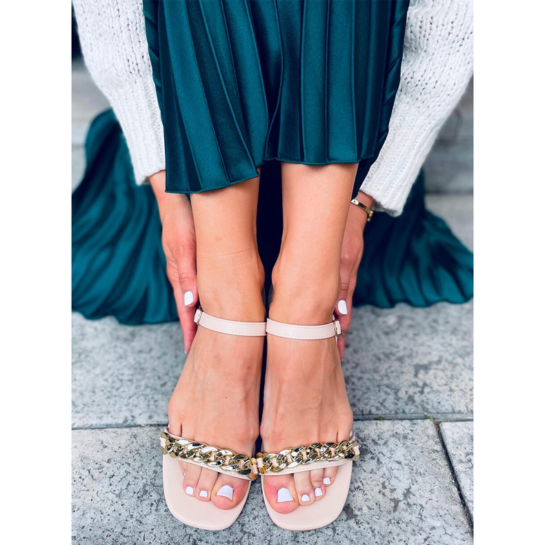 Sandales à petit talon Daphné Beige 1