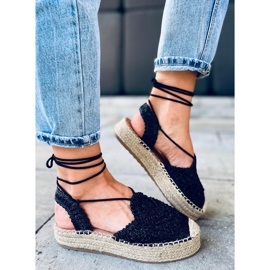 Espadrilles Kalista noires pour femmes 2