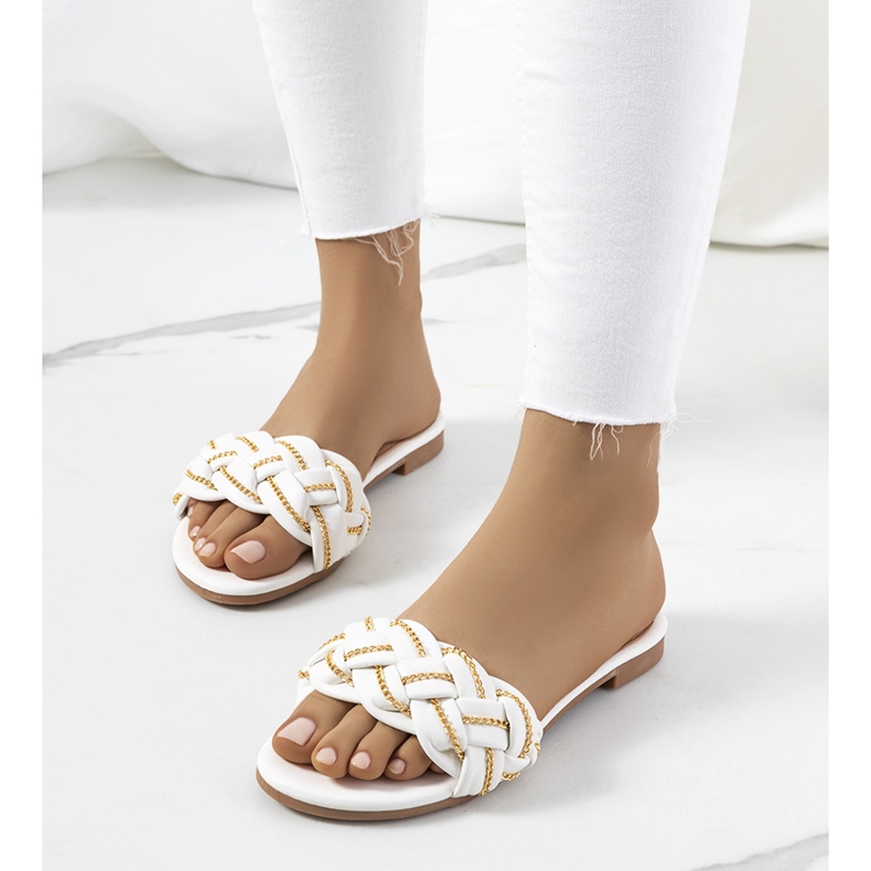 BM Chaussons Correra élégants blancs blanche 1