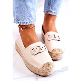 FB2 Espadrilles Classiques Sur Plateforme Julianne Beige 1