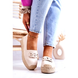FB2 Espadrilles Classiques Sur Plateforme Julianne Beige 2